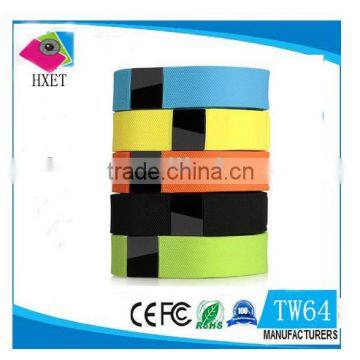 Silicone bluetooth 4.0 android tw64 smart band watch with sleeping tracker