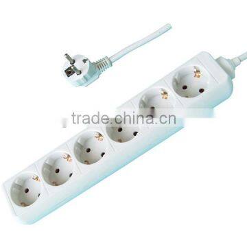 6way 16A German socket surge protector