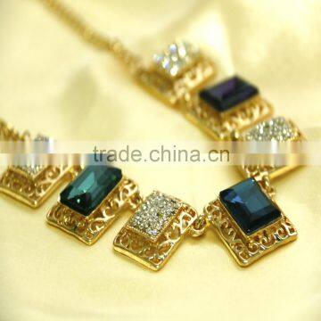 European and American big retro fashion chain necklace exaggerated accessories false collar