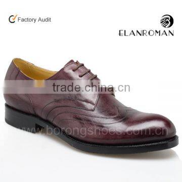 Men handmade goodyear genuine leather dress shoes