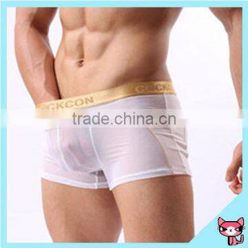 Men's sexy boxer shorts transparent mens sexy underwear mesh men's boxers underwear