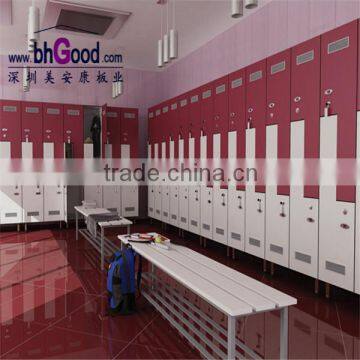 modern phenolic compact storage Z-shape lockers for sport center