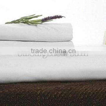 300TC White Stripe Bamboo Flat Sheet-Queen Size