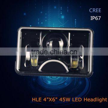 New arrival Smart design 4"X6" 45W hid volvo truck headlight