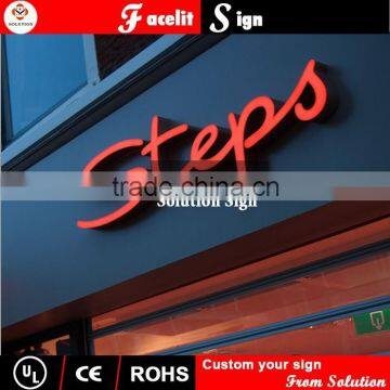 Stainless steel border acrylic led sign advertising board
