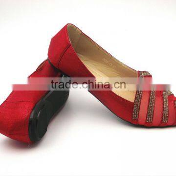 2016 Hot Sell Popular Comfortable Diamond Flat Shoes Women Shoes in Stock