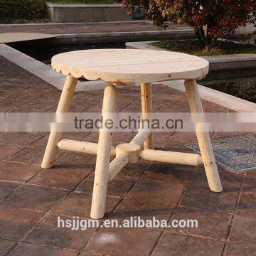 garden wooden round outdoor table