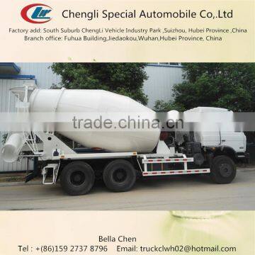 9m3 concrete mixer truck dimensions 9750*2500*3990mm, self loading concrete mixer truck