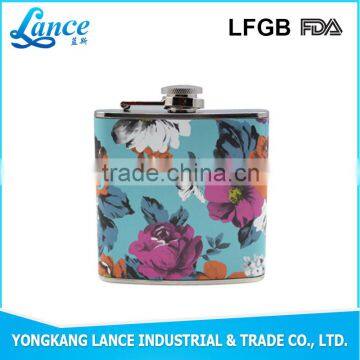 Hot selling new design stainless steel hip flask with leather body suit