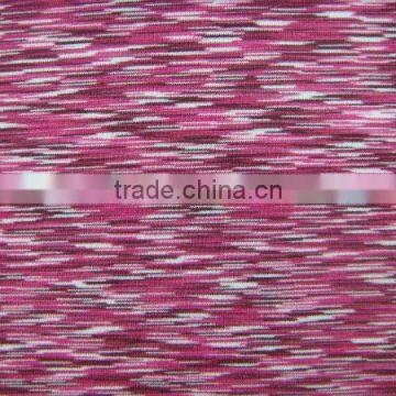 High stretch 87% polyester 13% spandex red and white underwear yarn dye fabric