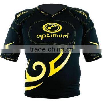 New lifestyle 100% no harmful skin men's rugby protective shirts and screen printing