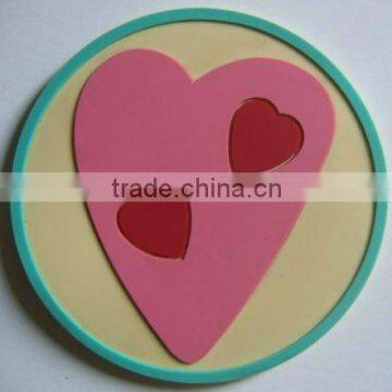 lovely PVC coaster|pvc cup coaster