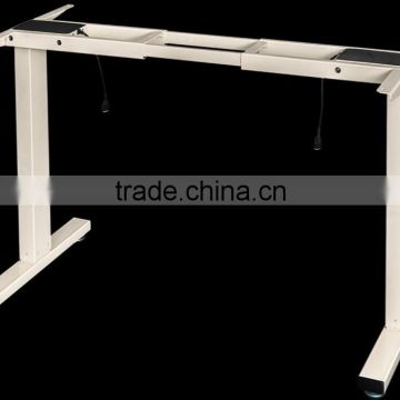 small electric height adjustable table with 2 lifting column