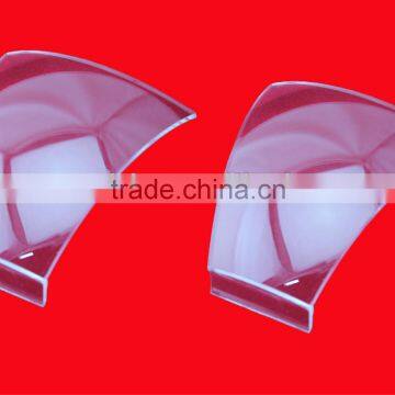 Injection mold manufacture custom made plastic irregular arc-shape optical lens