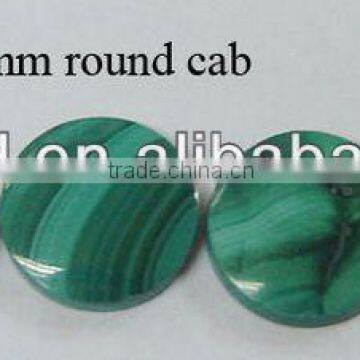 Wholesale semi precious stone malachite round cab jewelry beads