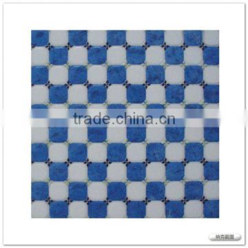 swimming pool crystal ceramic tile blue color 300*300mm