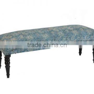 Natural Fibres Printed Cotton Upholstery Bench
