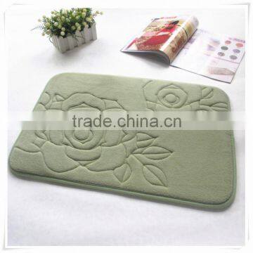 Memory foam bath mat with anti slip backing