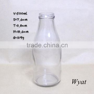 500ml glass bottle coconut milk 18oz fresh milk glass bottle glass milk bottle manufacturer