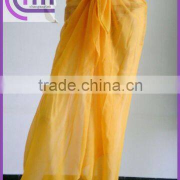 yellow solid color chiffon beach sarong