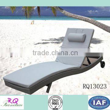 Garden Furniture Lounge With Weels PE Rattan Steel Frame