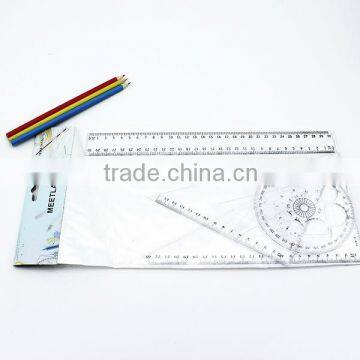 Custom High Quality Stationery Wholesale 30cm Drawing Ruler Set