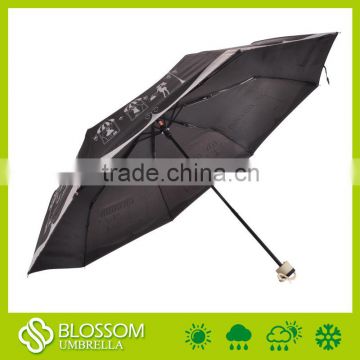 Black coating frame umbrella,new design lady umbrella for magazine