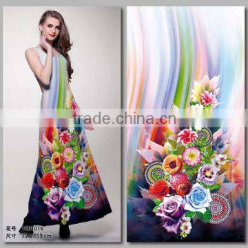 Chinese style printing rayon fabric for elegant dress