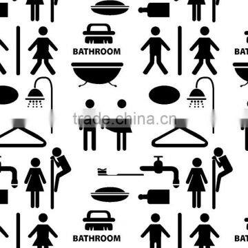 Wholesale PVC Shower Curtain With Eyelets and Hooks