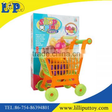 Most popular kids mini shopping cart toy with vagetables