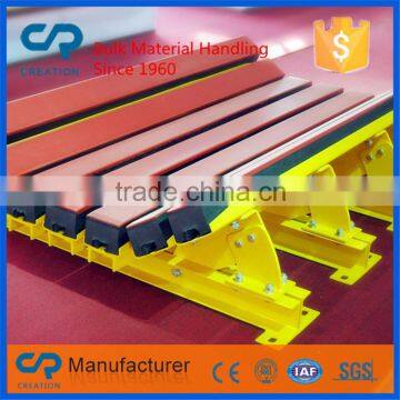 Long life works conveyor Impact Bed/buffer bed with UHMWPE Impact Bar