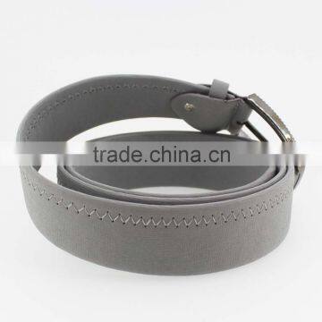 2015 NEW Designer Reversible Wide Grey PU Leather Belt Man Jeans Belt photo-3