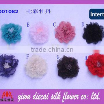 Clothing polyester flower brooch accessory