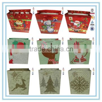 2015 wholesale custom gift paper bag& christmas paper bag& paper bag printing