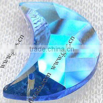 20X30mm More Colors For Choice Moon Crystal Pendants