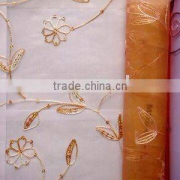 Sequin embroidery organza curtain fabric with spangle