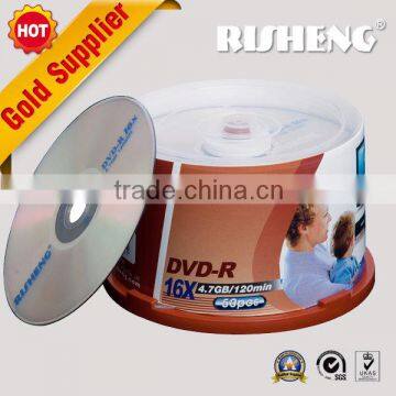 RISENG 16x 4.7GB 120MINs super disc dvd/blank offset printing dvd/blank recordable dvds