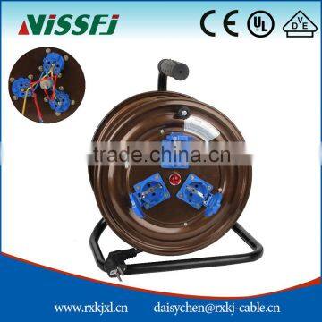 Hot sales IP44 metal Industrial sockets cable reel with leakage protector