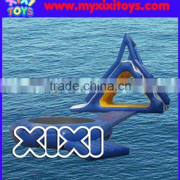 floating combo Inflatable water trampoline n slide