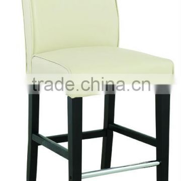 rubber wood legs pu bar chairs