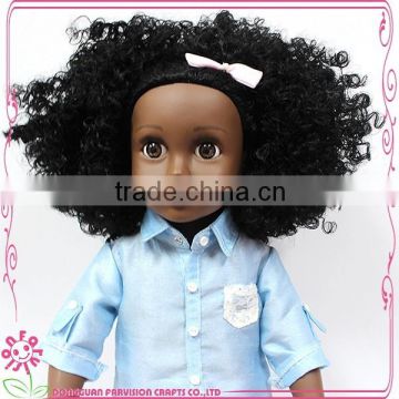 Beautiful black fashion custom vinyl body moveable baby doll