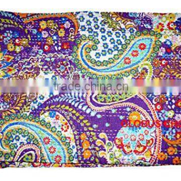 Indian Handmade Quilt Queen Kantha Bedspread Cotton Blanket Jaipur Quilt