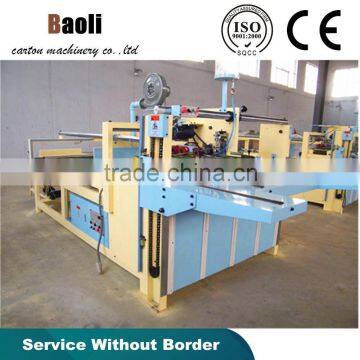 Manual operate semi-auto corrugated paperboard gluing and folding machine