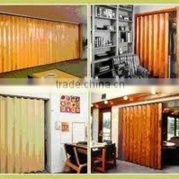 pvc accordion door of wooden series/pvc folding door