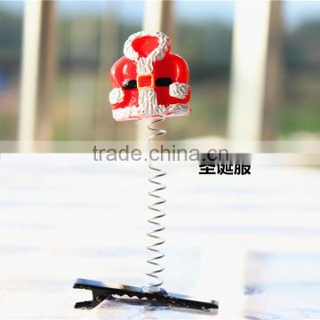 Hot selling cute cheapest grass hair pin kid christmas hair clip