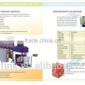 concentrate base for carton flexo printing inks