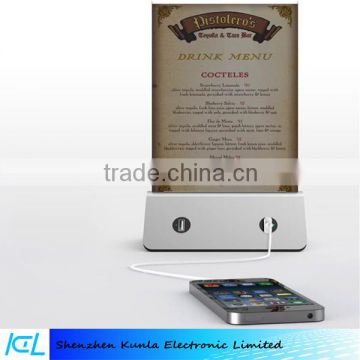 Wholesale restaurant cafe advertising menu stand holder power bank 10000mAh