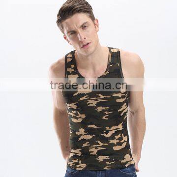 hot sales H-shaped wide collar vest muscle vest plain waistcoat sexy tight camouflage shirt clothing cotton vest for men