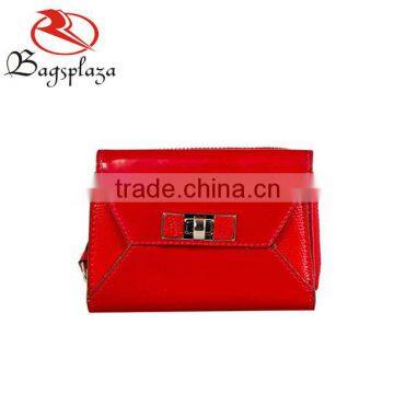 WA9057 Fashion red customized wholesale clutch purse women PU ladies purse