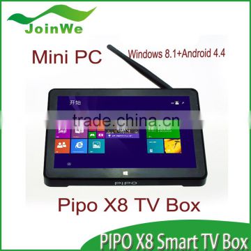 newest PIPO X8 Wins 8.1+ Android 4.4 Dual Boot tv box mini Intel Z3736F Quad Core up to 2.16 GHz Media Play 2GB